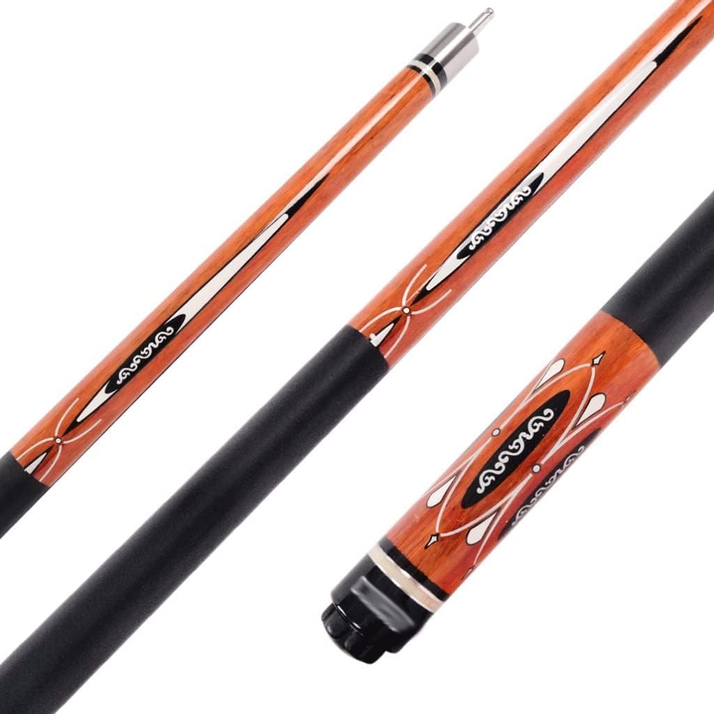 Pool Cue 13mm Tip Black Orange Pool Cue with Knuckle Protector Grip with Knuckle Protector