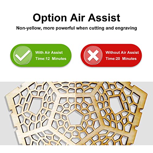 Image of Longer Air Assist for RAY5 10W, Large Airflow, Adjustable Airflow of 10-30L /min, for CNC Cutting and Laser Engraving,Remove Smoke and Dust,Protect Laser Lens, Reduce Surface (not Include air Pump))