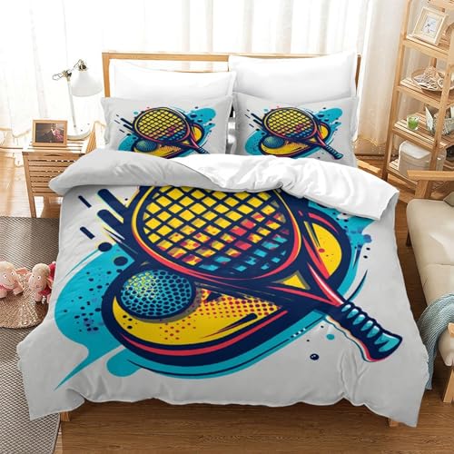Housse de couette tennis 3D parure de lit 140x200 microfibre