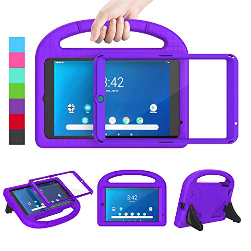 LEDNICEKER Kids Case for Walmart Onn 8â€ 2019 - Built-in Screen Protector Lightweight Handle Friendly Kick Stand Kids Case for Walmart Onn 8 Tablet Model ONA19TB002 (2019 Release Not for 2020 ), Puple