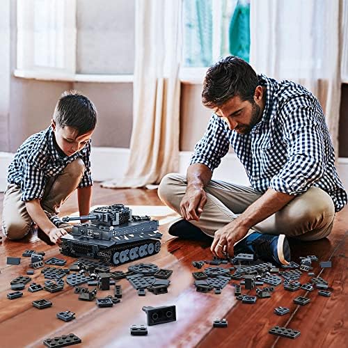 Mould King 20014 Engineering Tank Building Blocks Model, zdalnie sterowany czołg z pilotem i aplikacją, zestaw zabawek dla dorosłych i dzieci