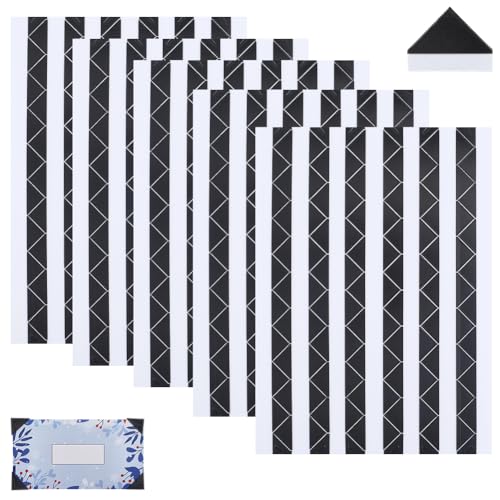 CRASPIRE 2040 Unidad 20 Hojas Pegatinas para Esquinas Fotos Autoadhesivas PVC negrura para Álbumes Recortes Sin Ácido para Manualidades Álbumes Recortes Diarios Cuadernos Recuerdos