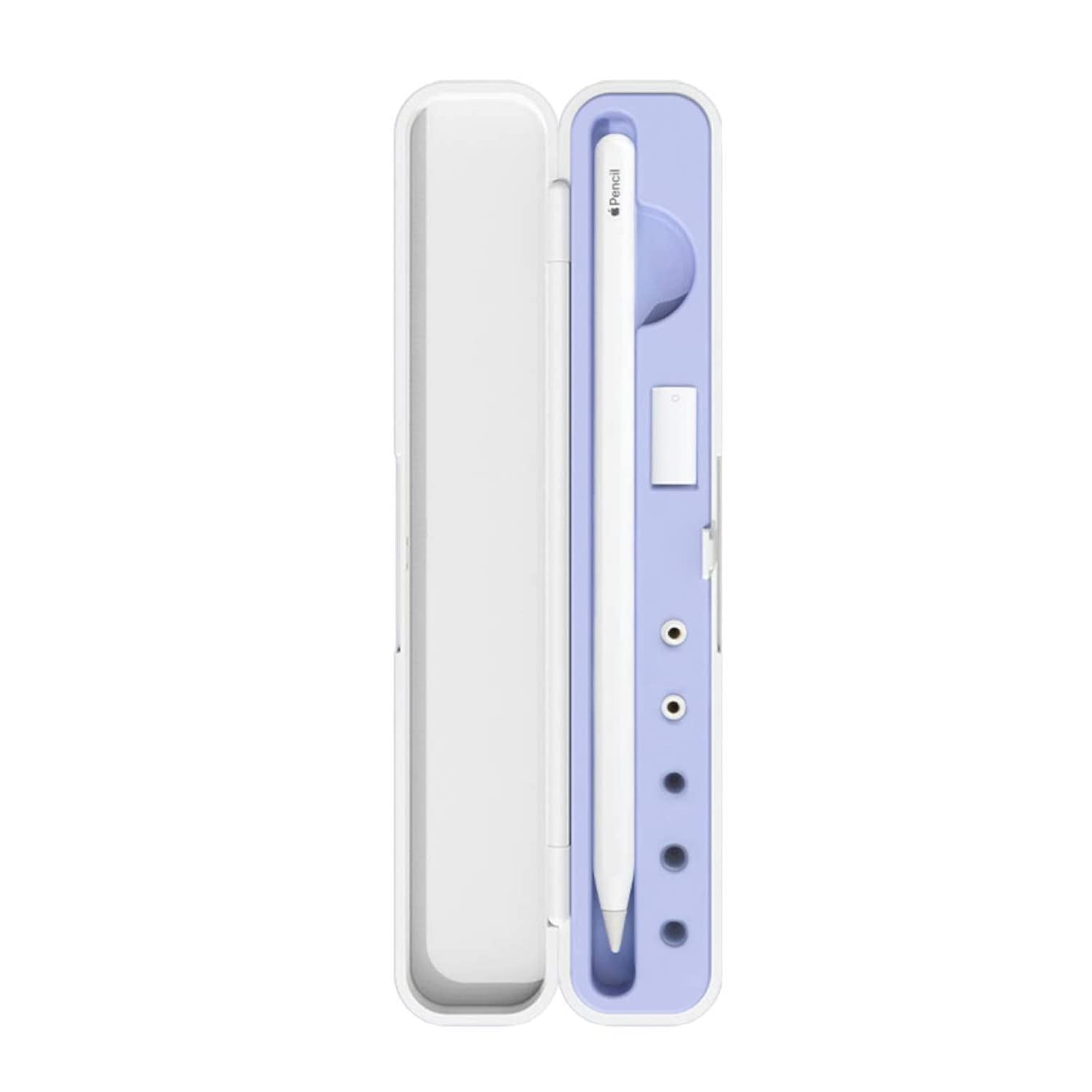 Carrying Case for Apple Pencil 2nd Gen and 1st Generation - Storage Box with Lid for Apple Pencil - Pen Protective Case for iPad Pencil, Shock-Absorption (purple)