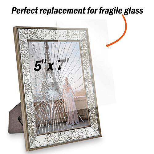 Bedexut 20 Pack 5X7" Plexiglass Sheet 1Mm Thick, Clear Petg Panels For Craft Projects,Replacement Picture Frame Glass And Resin Art - Cricut Cutting Special Signs For Wedding,Festival,Party,Office. #TOP4