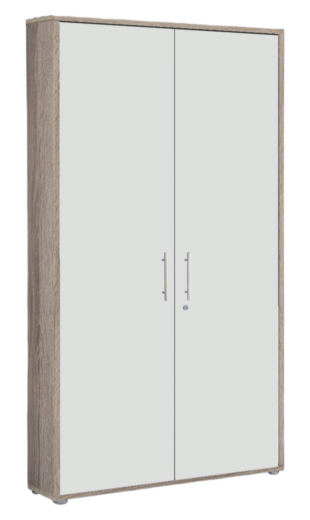 TABOR PRO Set 4 Eiche Sonoma weiß matt Büromöbel Arbeitszimmer Büro