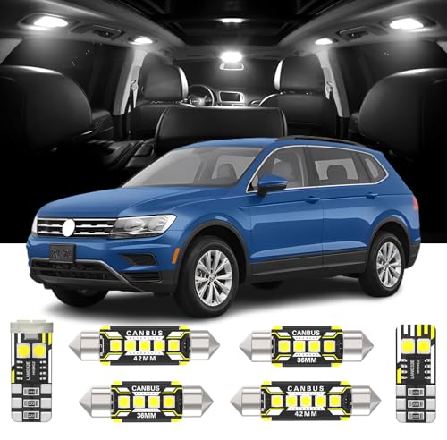 8 Piezas Luces LED Interiores para Volkswagen Tiguan 2 2017-2023