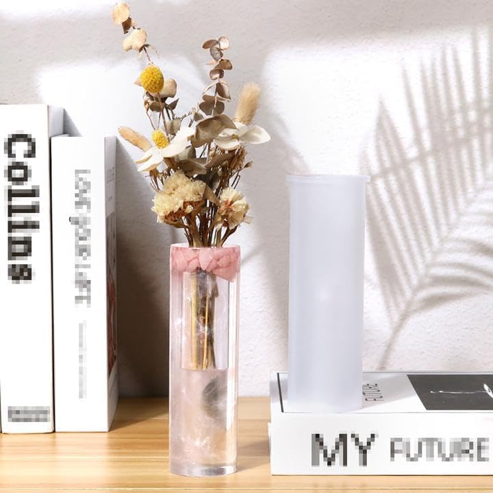 Miniatura 4 de Florero Moldes de silicona Cilindro de resina epoxi Moldes de arcilla de hormigón Florero Florero de yeso Moldes de cemento Moldes de portavelas