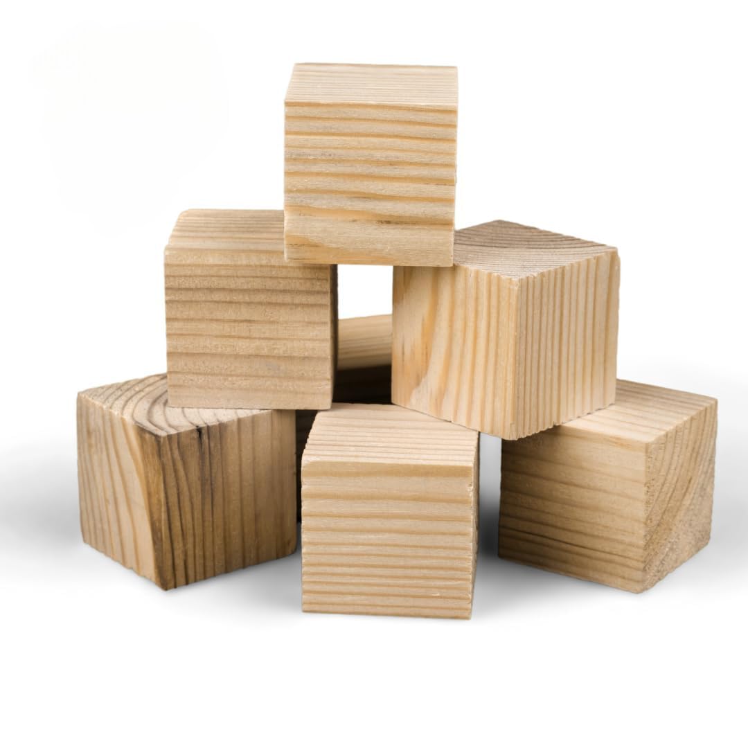 Timberz- 10 Pcs Pine Wood Block Cubes(1.5 Inch) for Crafts|Pinewood Cubes for DIY Projects |Solid Wooden Square Blocks for Art and Craft (1.5 INCH) (B0D9B5P294) Amazon Price History, Amazon Price Tracker