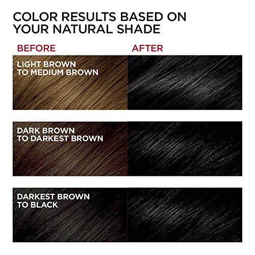 Image of L'Oreal Paris Excellence Creme Permanent Hair Color, 1C Cool Black, 100 percent Gray Coverage Hair Dye, Pack of 1