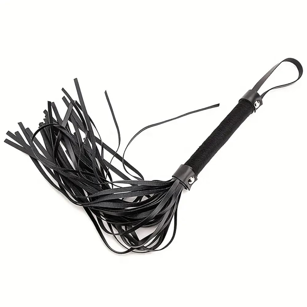 Set da 4 pezzi di paddle da allenamento in pelle nera, paddle con piume, oggetti di scena per personaggi di giochi per feste