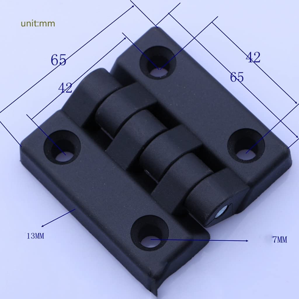 20 unids/Set de bisagras de Perfil de Aluminio, bisagras de plástico 65 * 65mm bisagras de Puerta de Armario de interruptores, bisagras de Nailon ABS