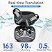 AI Translation Earbuds Real Time, 144 Language Translator Earbuds for iPhone and Android, 80H Playtime,3-in-1 Translation Headphones Translating Device, for Travel/Business/Meeting/Learning (Black)