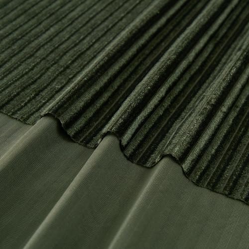 Sewdudely 63 Inch Wide Olive Green Pleated Velvet Stretch Fabric By The Yard For Dress,Costume,Pillowcase,Cushion,Craft,Sofa Covers,Diy,Sewing,Clothing Fabric,3 Yards thumb #2