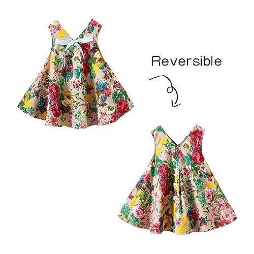 Image of Mud Kingdom Little Girls Shorts Sets Floral Pattern Summer Sleeveless 2 Piece Outfits