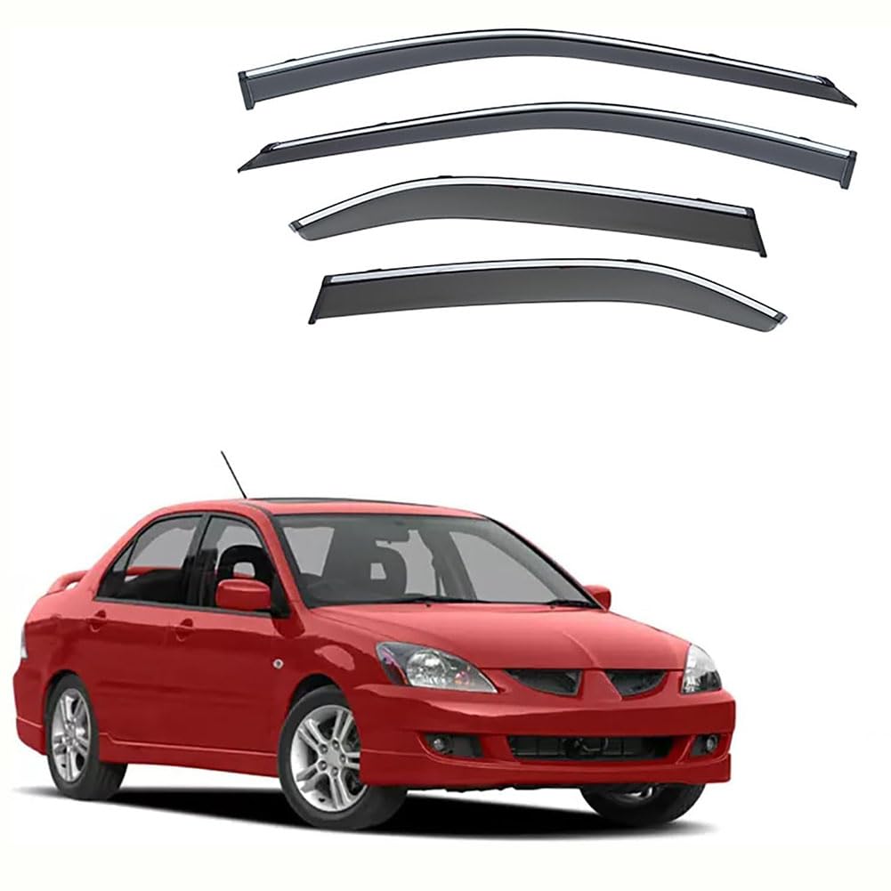 HASMI 4 Piezas Coche Deflectores Viento para Mitsu-bishi Lancer MK8 2000-2006, Delantera Trasera Ventana Lateral Deflector Protector Accesorios