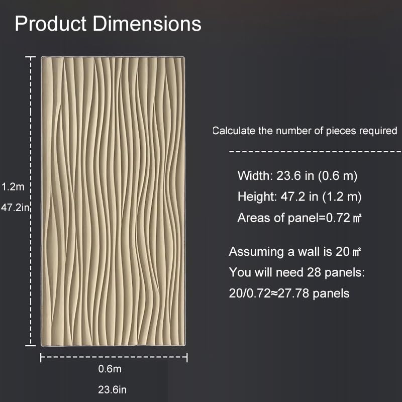 Paneles Pared 3D, PU Impermeable Revestimiento Pared Imitación Piedra, Decoración Revestimiento Ladrillo para Oficina Exterior/Interior 120 Cm X 60 Cm(Beige,0.6x1.2m/23.6x47.2in/1pcs)