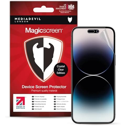 MediaDevil Screen Protector for iPhone 14 Pro (6.1") - Ultra-Tough, Glass-Free Edition (2-Pack) Cover