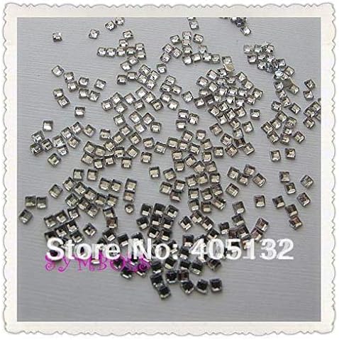 NRR03W 10000pcs/bag Crystal 2 * 2mm Square Shape Resin Nail Rhinestone Acrylic Rhinestone Nail Art
