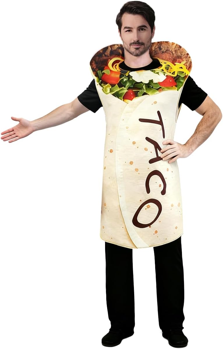 DSplay Taco Costume Adult Fun Food Costumes Cosplay Halloween Costumes - Image 2