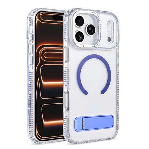 For IPhone 17/17Air/17Pro/17Pro Max�p���C�P�[�X�A�������ϖh�~�X�^���h�P�[�X�A�X�p�[�N���X�����Ռ��ی�J�o�[(Blue,17)