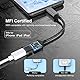 MTAKYI USB-C-zu-Lightning-Audioadapter [MFi-Zertifiziert], Kopfhörer-Audiomikrofon, Kompatibel mit Lightning EarPods/Kopfhörern, Pad Pro 2021/Air 4/Mini 6, Samsung S21 S20, Windows 10 PC