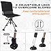 TIMBER RIDGE 360 Degree Swivel Hunting Chairs for Blinds Heavy Duty Folding Rotating Hunt Chair Blind Seats with 2 Adjustable Legs,400LBS