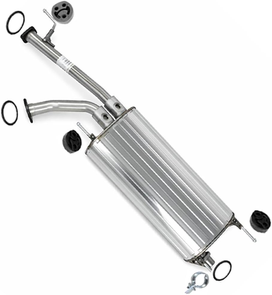 Northeastern Exhaust | Stainless Steel Exhaust Center Muffler Compatible for Toyota Sequoia 2001-2007 4.7L | Free Gaskets and Clamp Included | Automotive Replacement Part