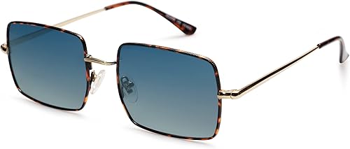 SOJOS Polarized Sunglasses for Womens Mens,Rectangle Polygon Retro Vintage Shades Classic Vintage Shades SJ1168