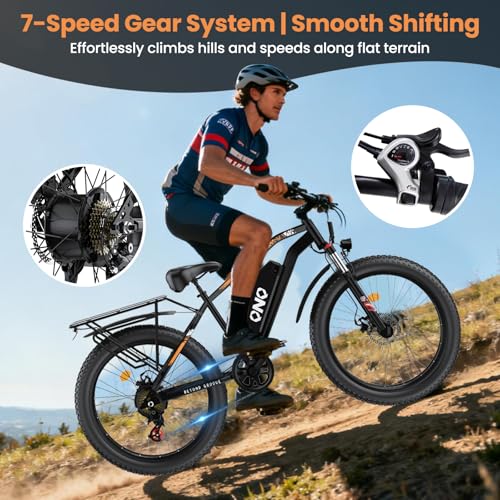 Adult Fat Tire Electric Bike 1500W Peak Motor – 48V 15Ah