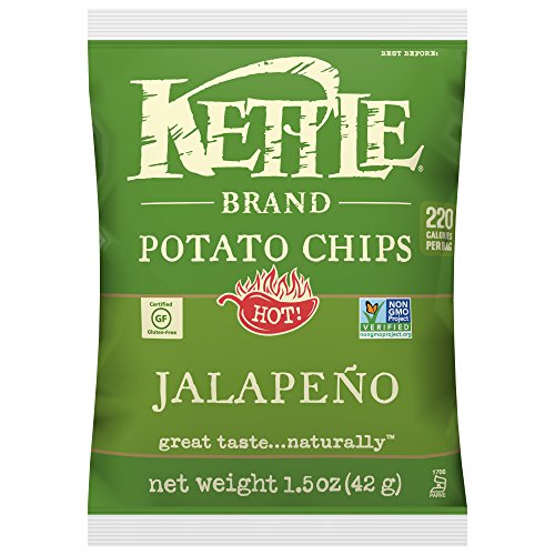 Kettle Brand Potato Chips, Jalapeno, Single-Serve 1.5 Ounce (Pack of 24) - //coolthings.us
