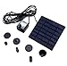 Produktbild Monbedos Solar-Springbrunnenpumpe, 1,2 Watt Leistung, versenkbarer Springbrunnen für Vogelbad, Teich, Aquarium, Pool, Terrasse und als Gartendekoration