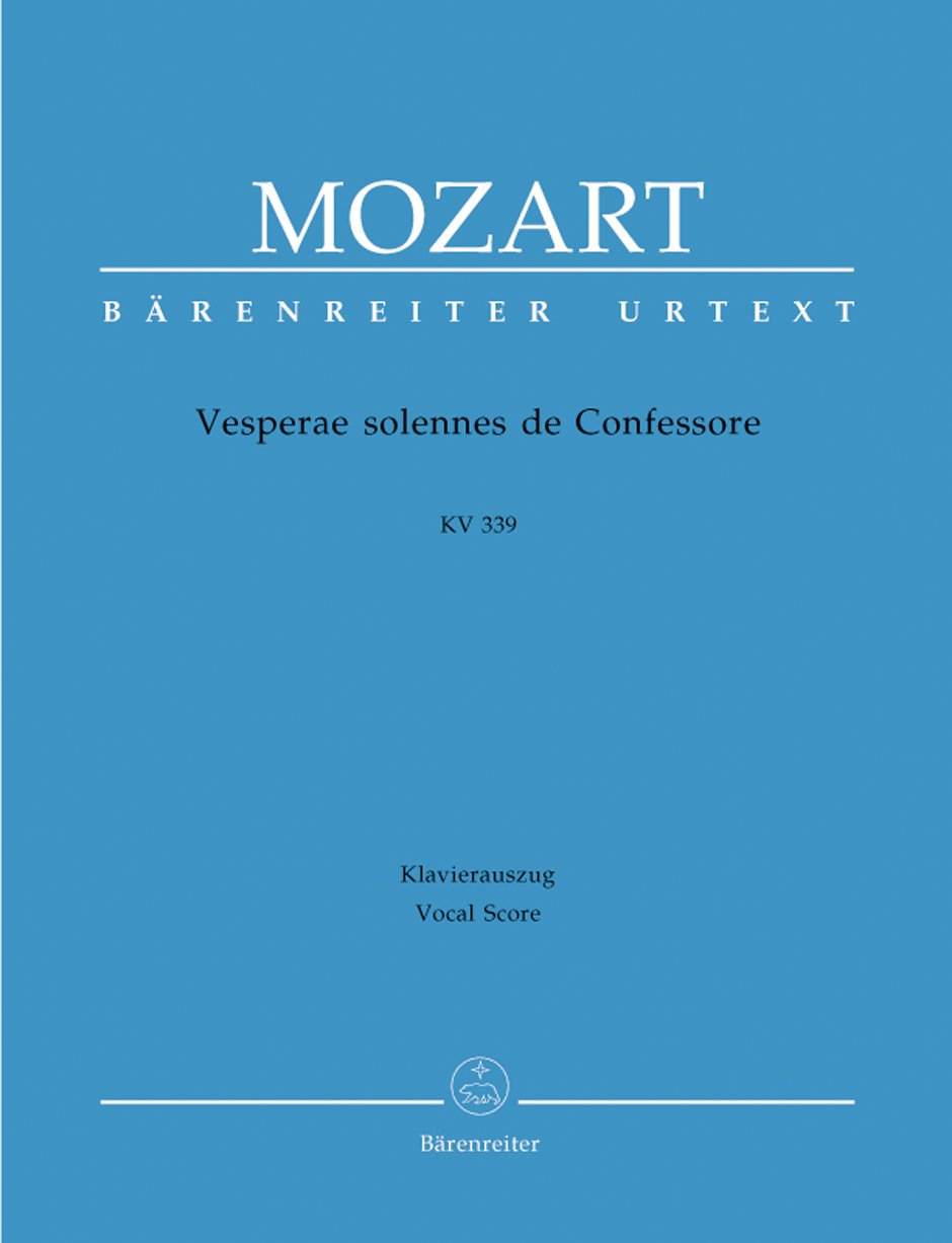 Vesperae solennes de Confessore K.339 ""Solemn Vespers"" (Vocal Score)