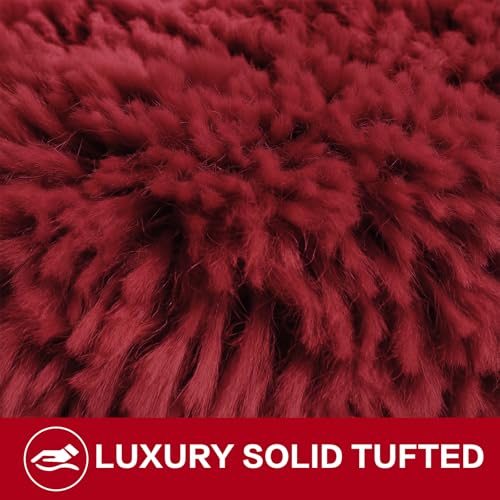 Image of Microfiber Toilet Lid Cover, 17.5 inchx15 inch Fits Round Oblong and Elongated | Toilet Seat Covers for Bathroom, Machine Washable, Decorative Fuzzy fur Look Round Toilet Seat Cover Extra Soft Absorbent