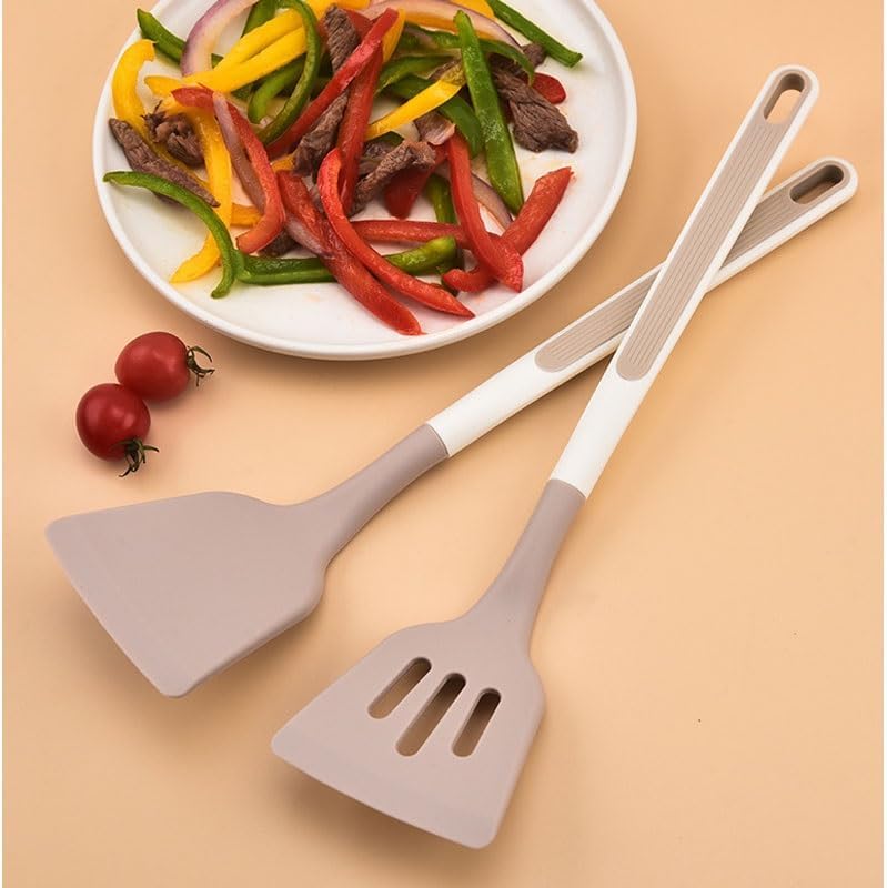 Household Silicone Spatula Set Cooking Kitchen Utensils Soup Spoon Stir Frying