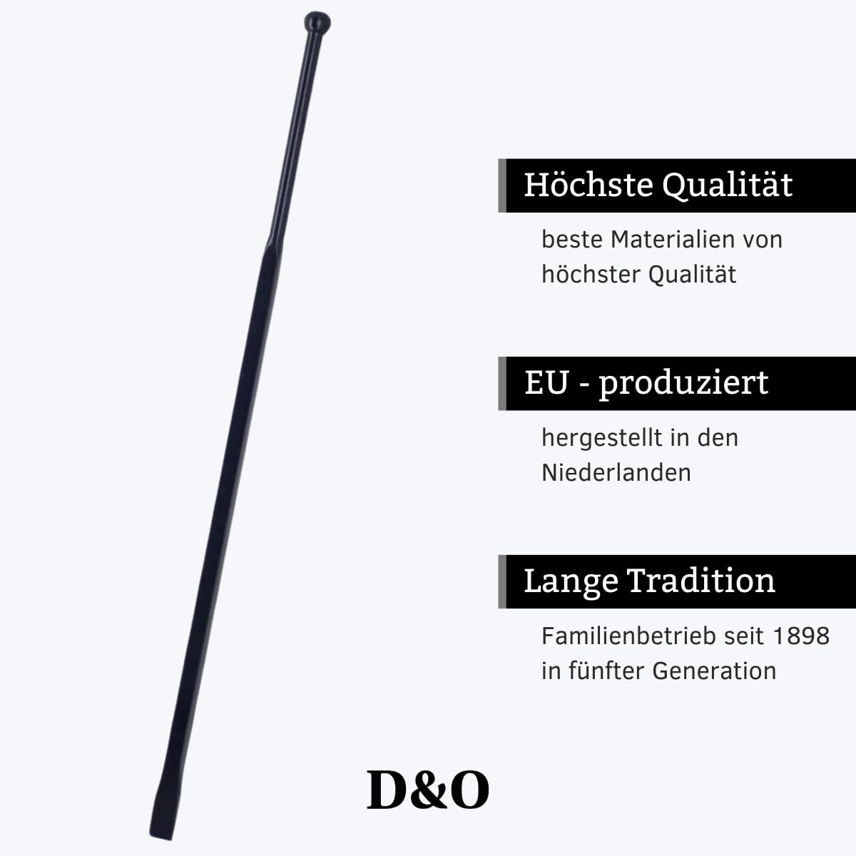 D&O - Hebeleisen aus Borstahl - 140 cm Brechstange mit Kugelkopf & Meißel