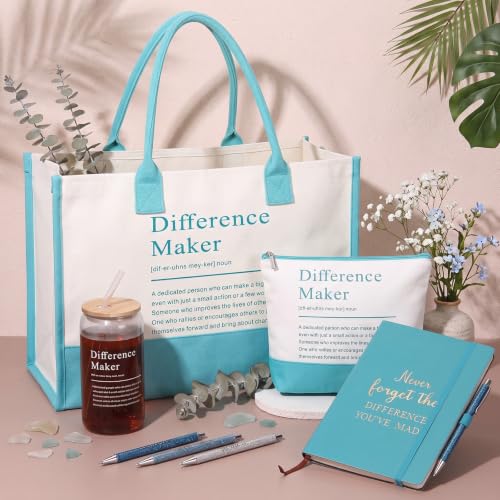 Image of Funnymoom 7 Pcs Difference Maker Gift Thank You Gifts for Women Employee Appreciation Gifts Set for Graduation Teacher Nurse