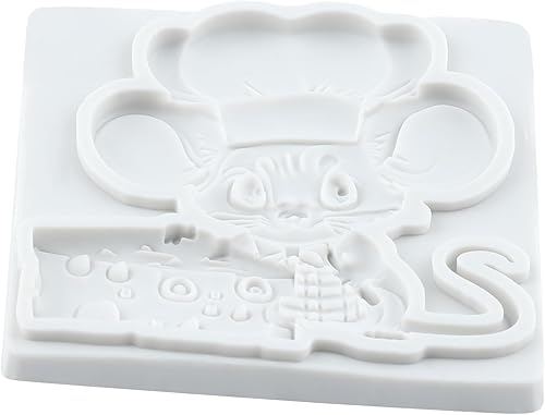 Miniatura 3 de Lingzhi Molde de silicona para ratón, molde para fondant de queso, para decoración de pasteles, chocolate, dulces, cupcakes, pasta de goma de
