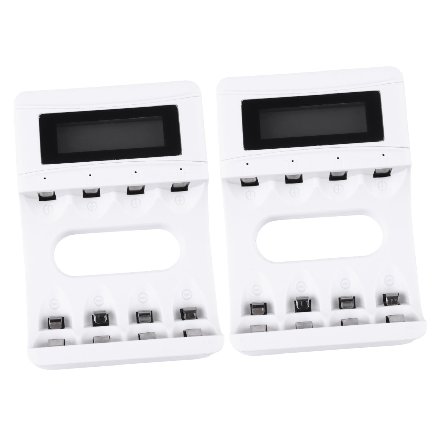 Uonlytech 2piezas Cargador USB De Baterías Recargables Pantalla LCD De Slots Control De Voltaje y Temperatura para Carga Segura