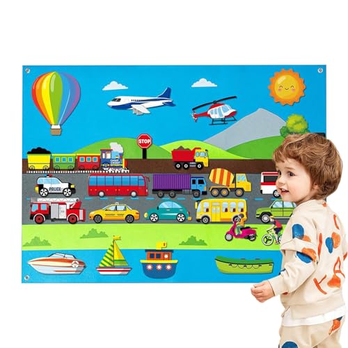 Juego de historias de fieltro - Tabla de historias de fieltro de franela DIY para niños - Tabla de franela con narración de mascotas, actividades educativas de pared para niños