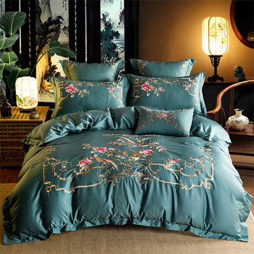 RONGXIE Egyptian cotton Mandala Embroidery Bedding Set Bohemia duvet covers Classical Chinese style Bed bedclothes
