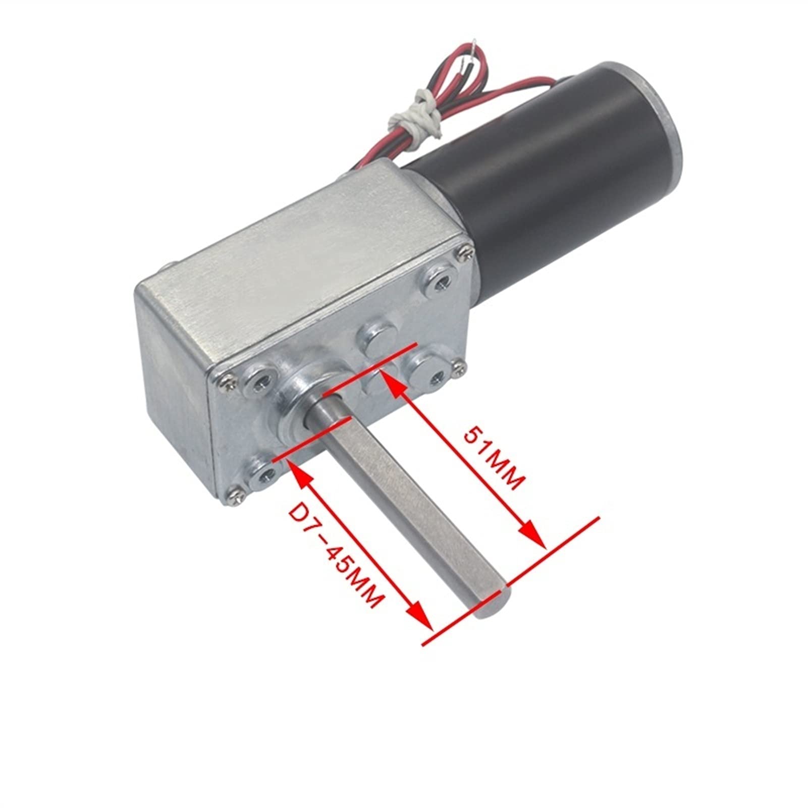 Lcuihong-Mini silnik prądu stałego o wysokim momencie obrotowym, silnik przekładniowy ślimakowy, 12 V 24 V 5-470 obr./min, długość trzpienia 51 mm, samozamykająca się regulacja prędkości odwrócone części zamienne do samodzielnego wykonania