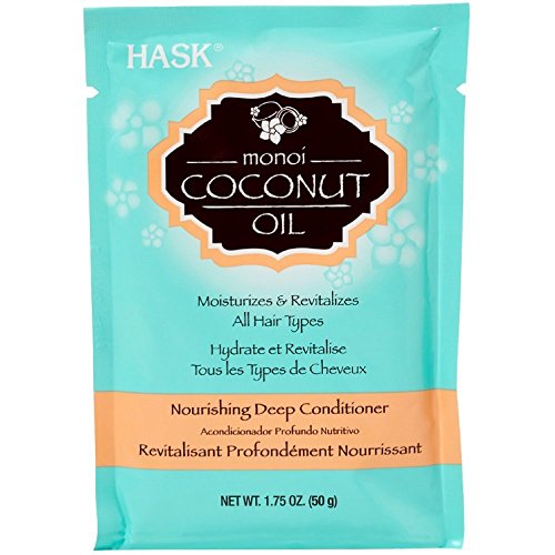 Hask Monoi Coconut Oil Nourishing Deep Conditioner 1.75 oz (Pack of 8)