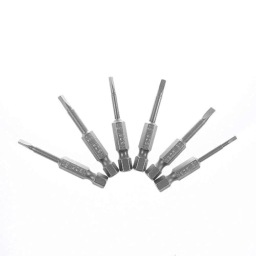 Miniatura 9 de Rocaris Paquete de 6 brocas de cabeza triangular de vástago hexagonal de 14 de pulgada, juego de brocas de acero S2, TA18, TA20, TA23, TA25, TA27,