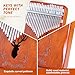 Kalimba 21 Keys Thumb Piano for Beginners – Easy to Learn Solid Wood Mbira Instrument with Tuning Hammer & Gift Bag, Perfect Holiday & Christmas Gift for Adults & Kids Vintage Brown
