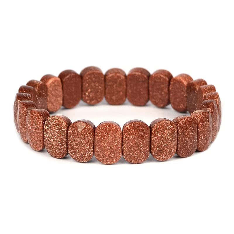 Bracelet en pierre de cristal exotique marron Aleafa Armlet #Aport-5347 pour reiki