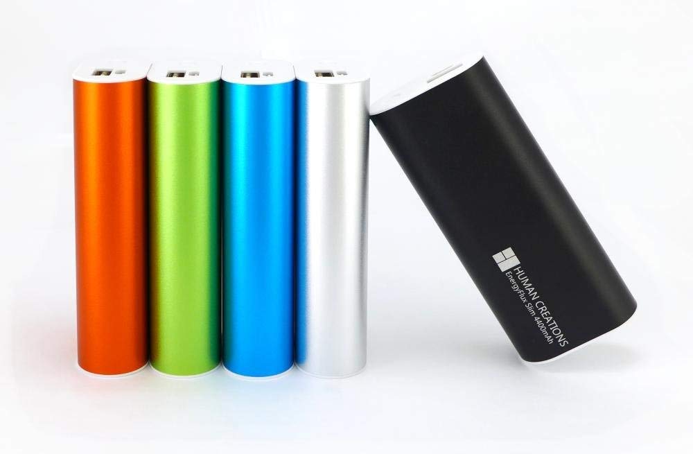 Human Creations EnergyFlux Slim 4400mAh Rechargeable Double-Sided Hand Warmer/USB External Back Up Battery Pack Charger