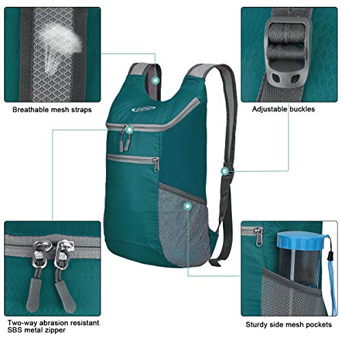Image of G4Free Lightweight Packable Hiking Backpack for Men Women Small Hiking Daypacks Foldable Shoulder Pack Casual Outdoor Bag 11L