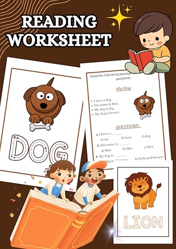 Reading worksheets for kindergarten: Reading worksheet with fun solving exercises (English Edition)