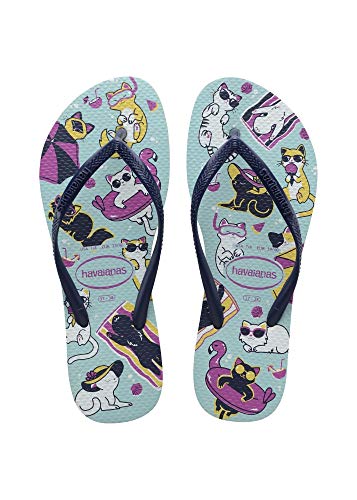 Chinelo Slim Pets, Havaianas, Feminino, Azul Ceu, 33/34