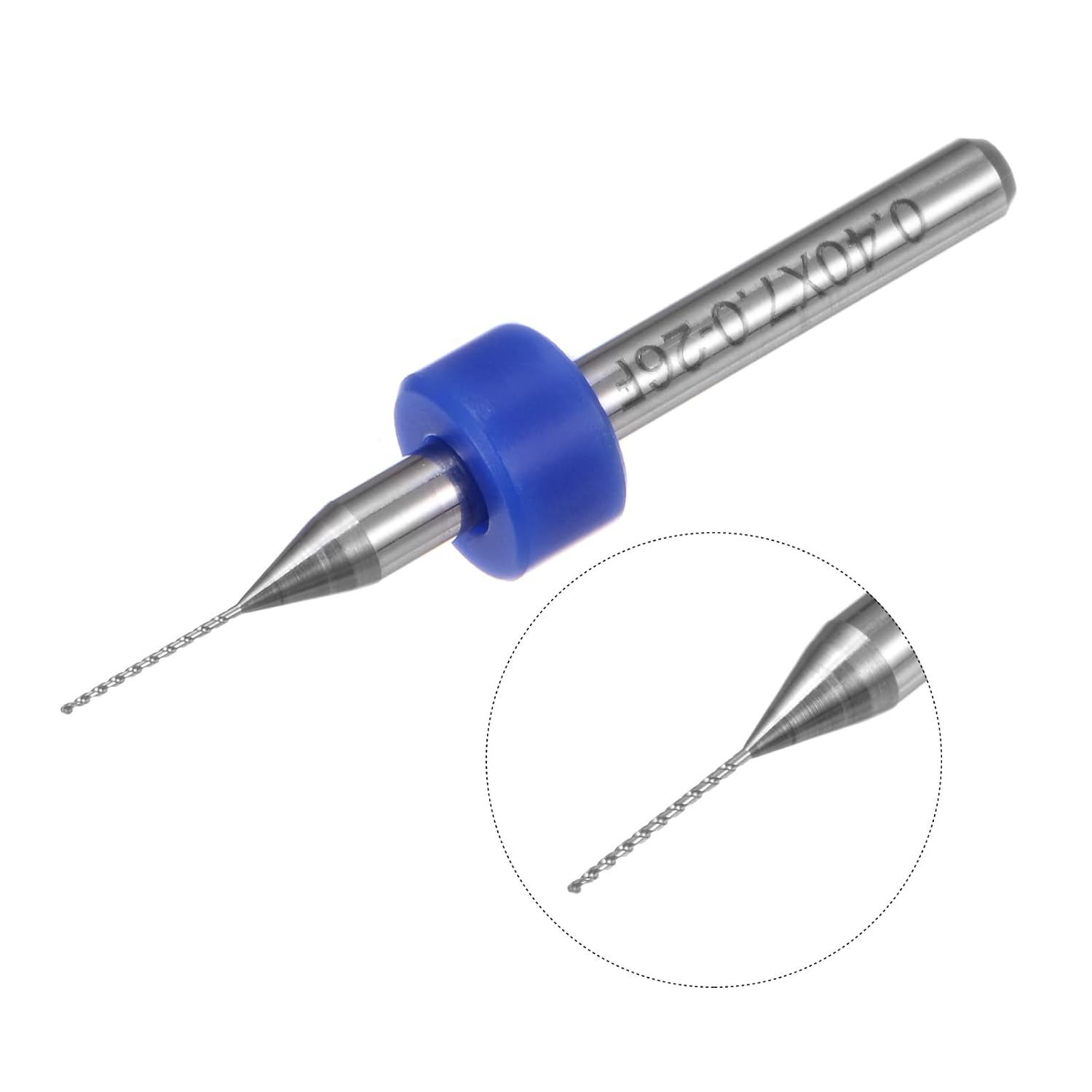 uxcell PCB Drill Bits 0.4mm Tungsten Carbide Rotary Tool Jewelry CNC Engraving Print Circuit Board Micro Drill Bits 1/8 Inch Shank 30 Pcs